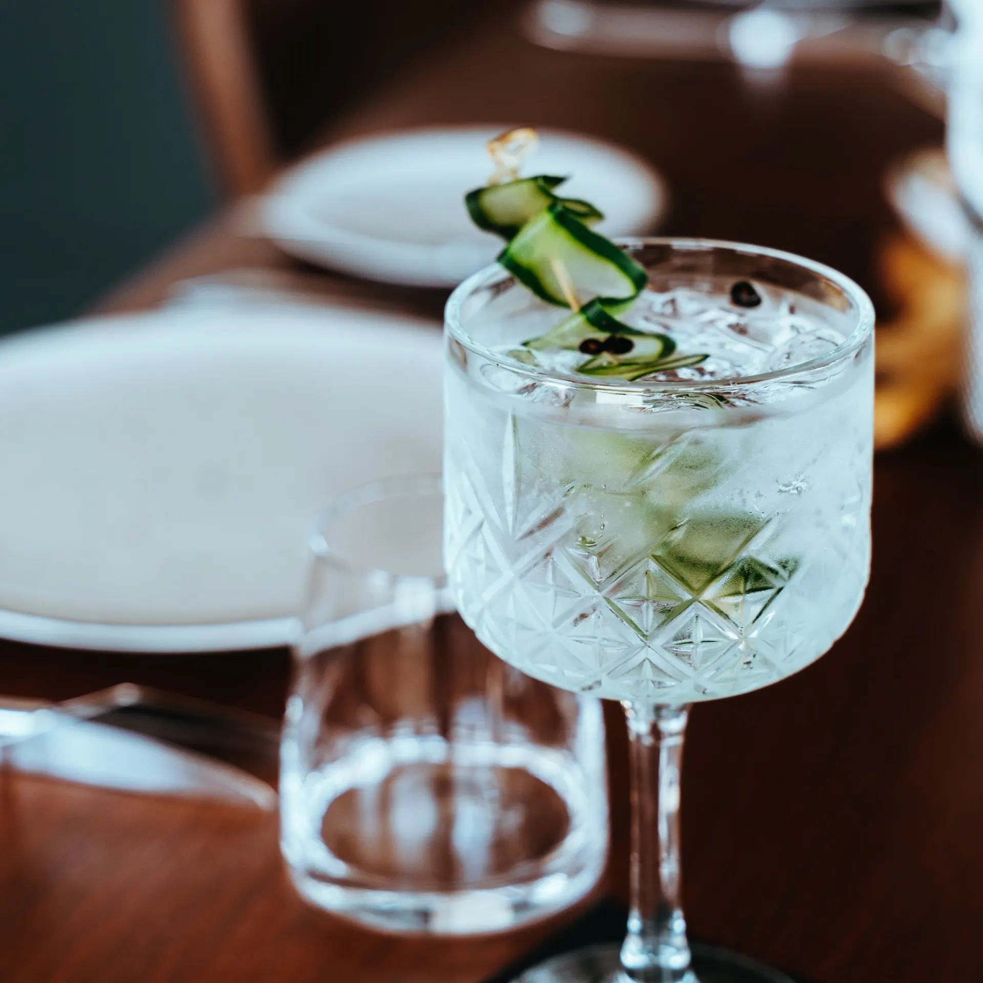 Finished cocktail served over ice