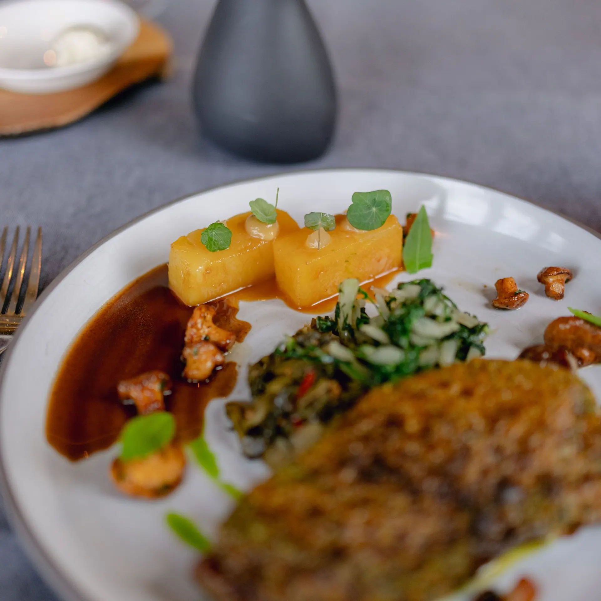 Composed fine dining plate