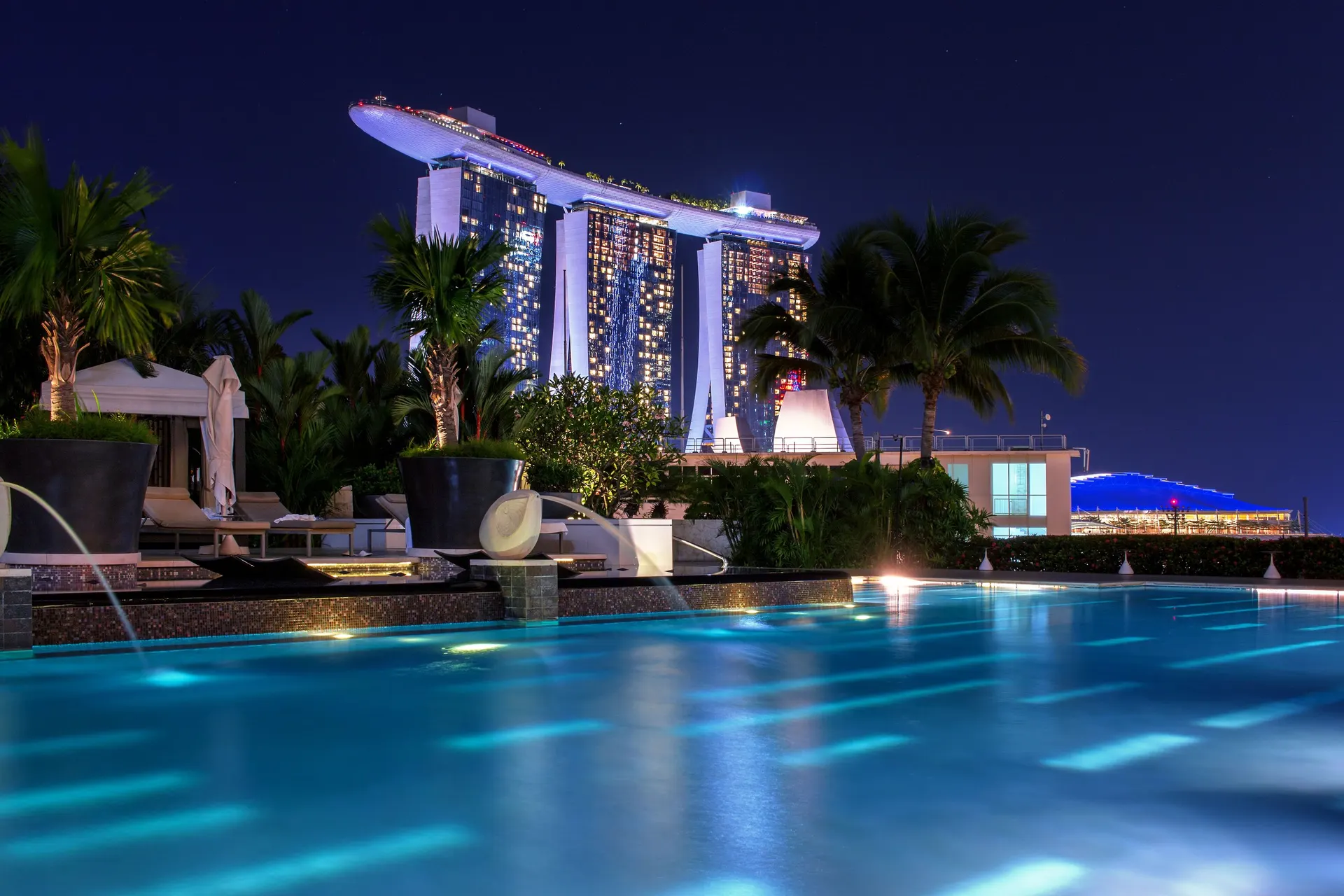 City skyline at night