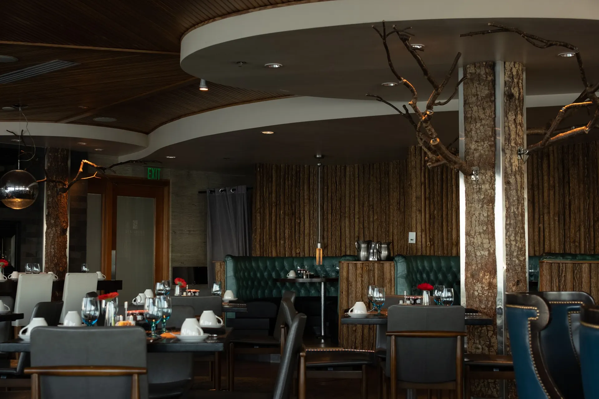 Modern minimal restaurant interior